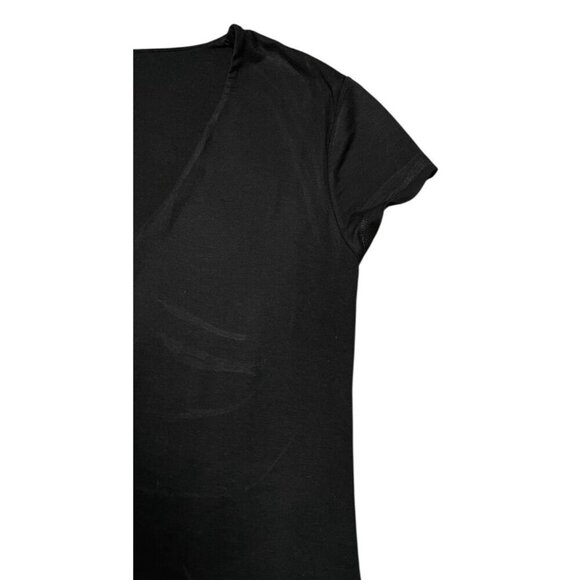 A New Day Women's Black V-Neck Double Layered Tee SIZE-LARGE - Picture 5 of 6